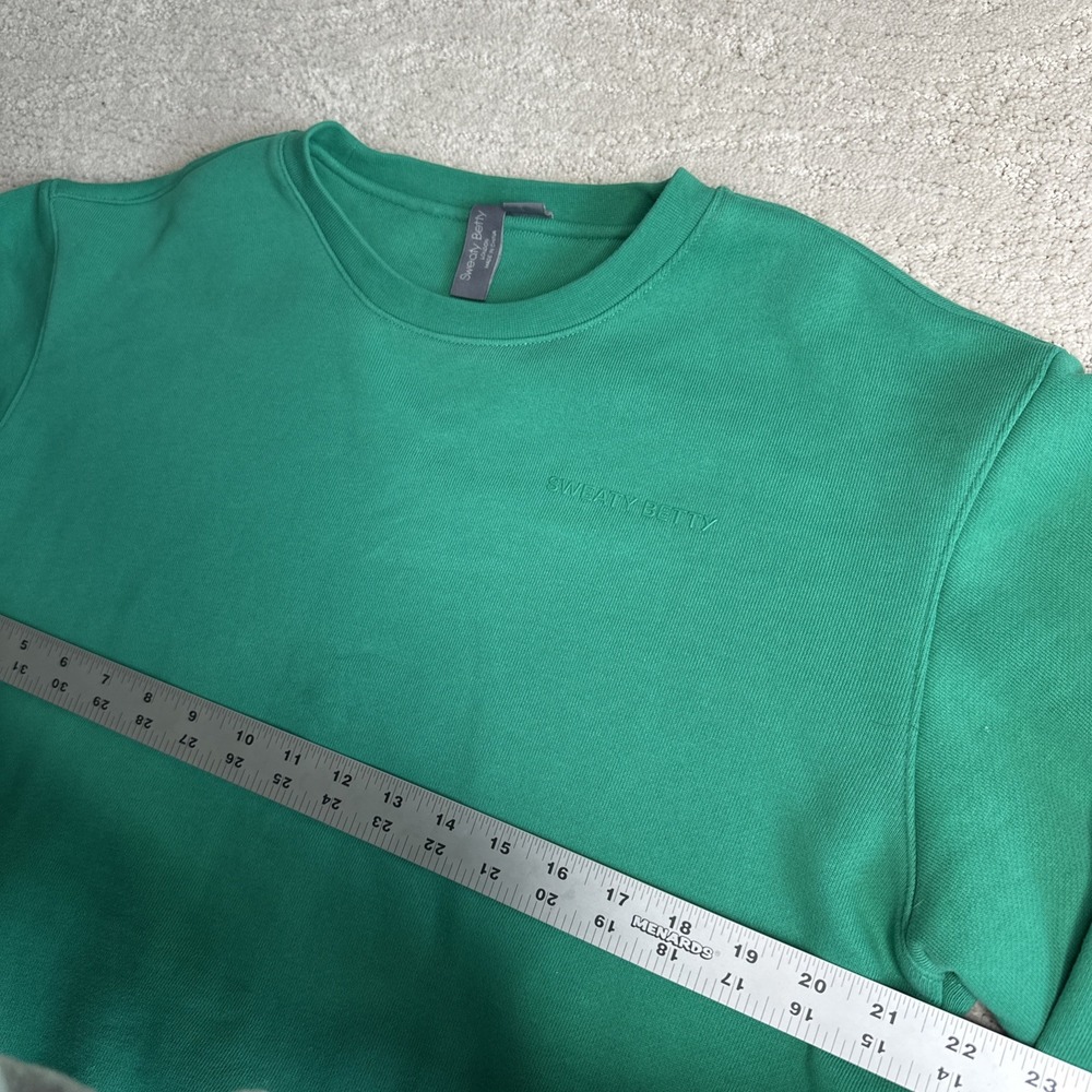 Women's Sweaty Betty Small Green Crewneck Pullover‎ Sweater Comfy Gym Casual - Picture 5 of 7